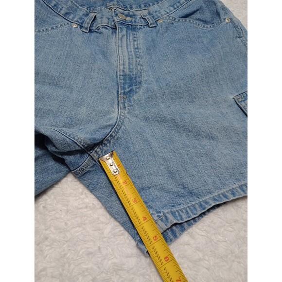 Vtg Riders Womens 12M Blue Cotton Denim Cargo Shorts - Picture 5 of 9